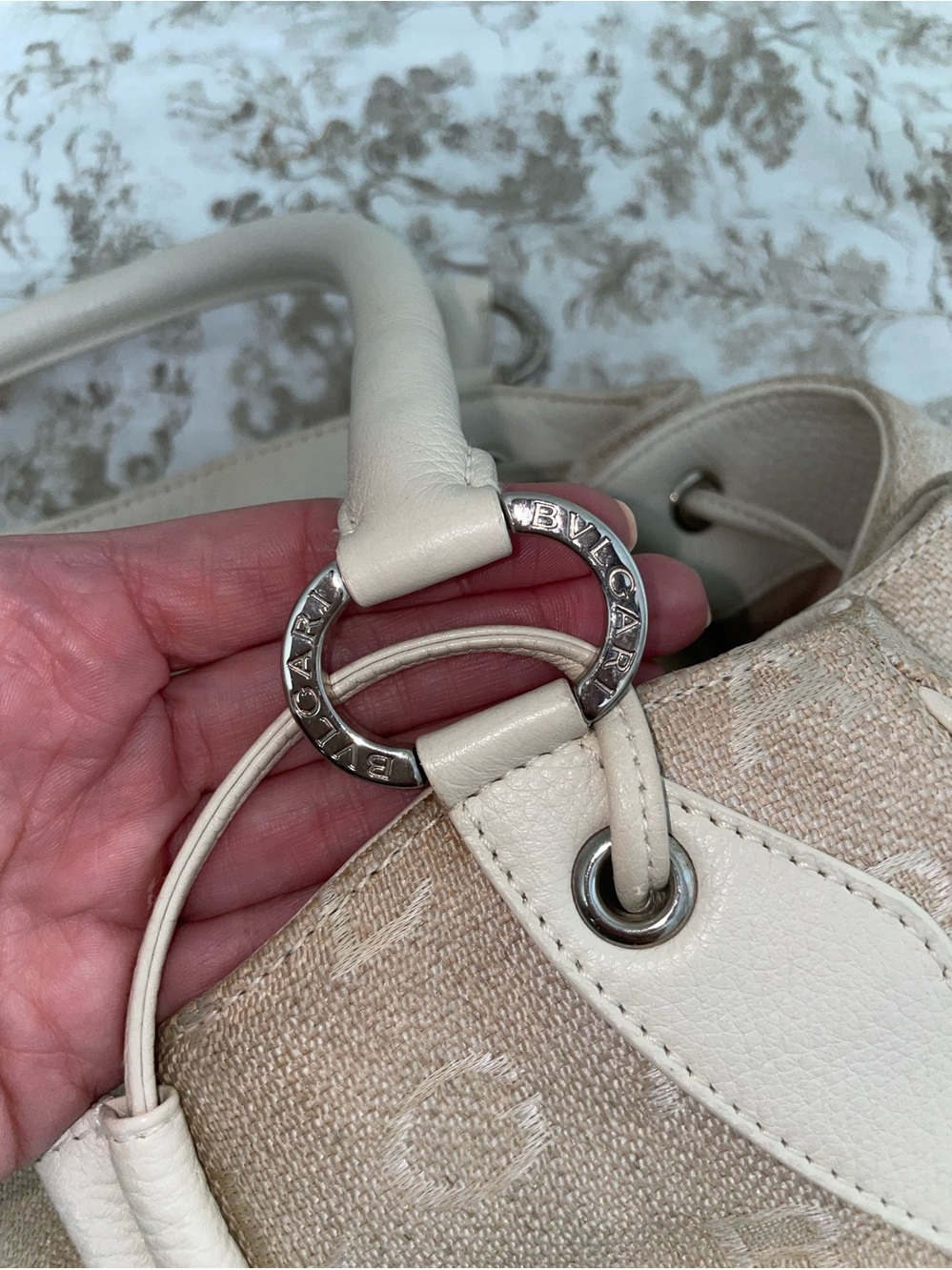 Bulgari Logo Drawstring Tote - Picture 8 of 16